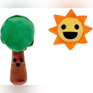 Two Sprunki plushies "Mr. Tree and Mr. Sun" Sprunki toys